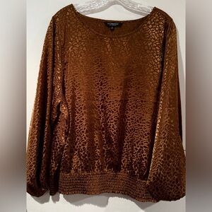 Liverpool Brown Print Blouse